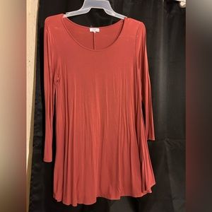 Rustic orange t-shirt dress